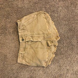 Free People Khaki Shorts